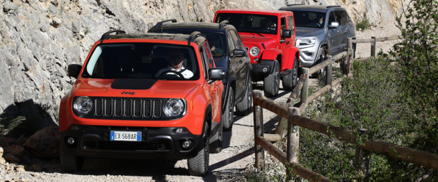 De Jeep Renegade, Cherokee, Wrangler en Grand Cherokee