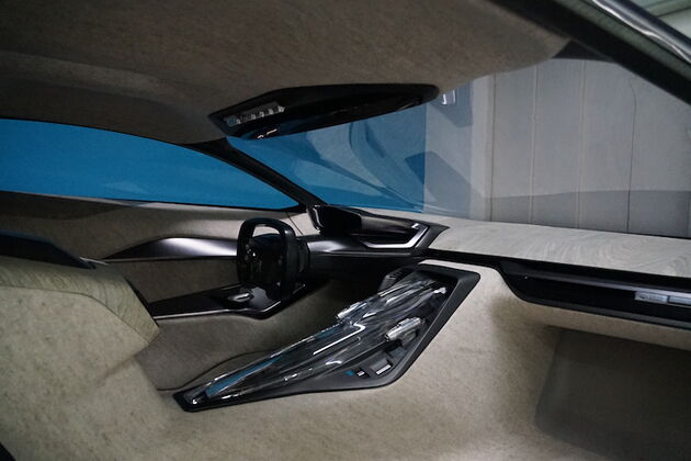 De binnenkant van de Onyx concept car.