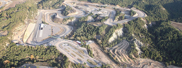 Het testcircuit: Parcmotor Castellolu00ed