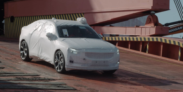 Polestar 2 komt aan in Zeebrugge